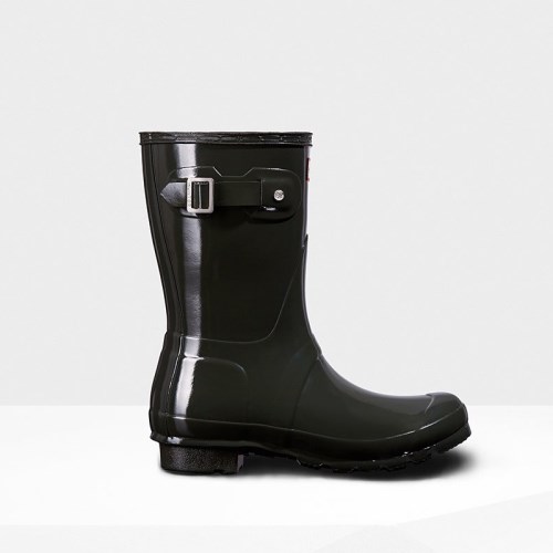 Hunter Original Gloss Short Rain Boots For Womens - NZ E8162